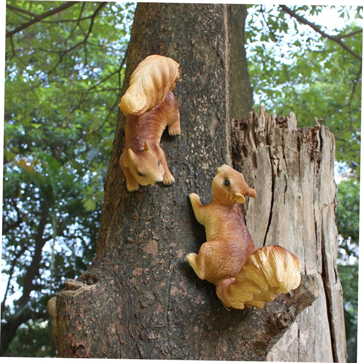 Eichhörnchen Dekor aus Kunstharz 2 Stück für Garten und Zuhause