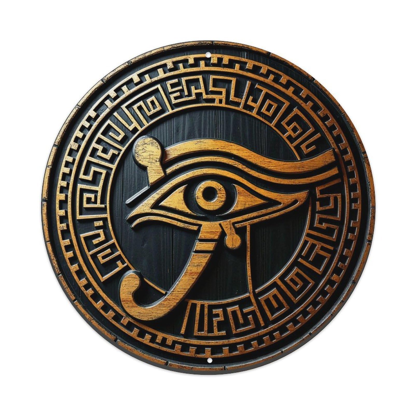 Eye Of Horus Symbol Pattern Round Tin Sign Vintage Metal Sign Home Bar Garden Indoor & Outdoor Wall Decor Retro Metal Poster 8x8 Inch