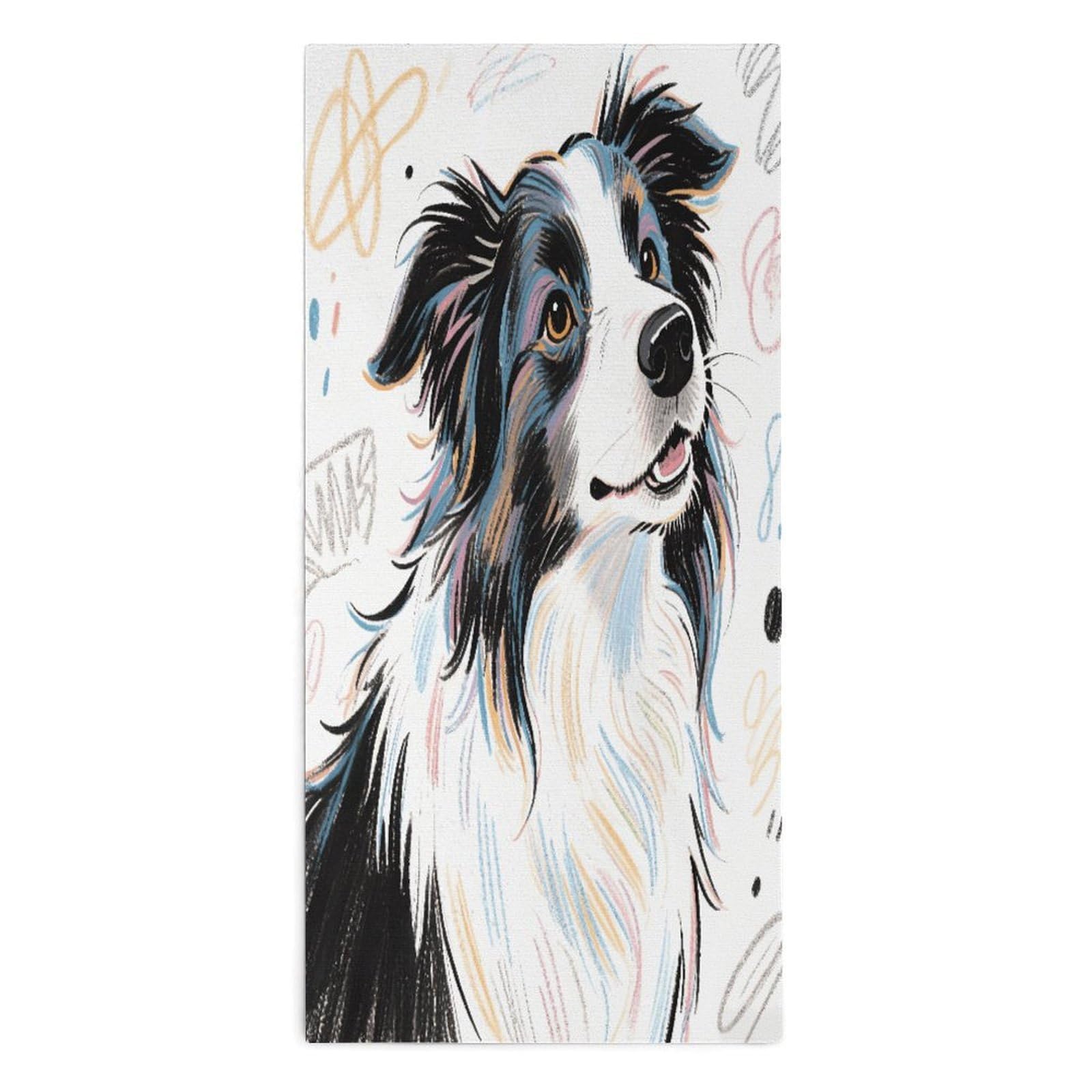 YUXBVKRS Rainbow Pup Hand Towels for Bathroom 14x29 Inch