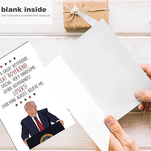 Miniatura 3 de RYYike Tarjeta de Cumpleaños Divertida de Donald para Novio, Tarjeta de Aniversario Hilarante de Donald de Novia, Tarjetas de Regalo Divertidas del