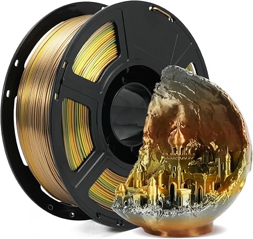 FLASHFORGE Silk PLA Filament 1.75mm Metal Rainbow 1kg Spool, Silky Gloss Finish, Clog-Free Precision FLASHFORGE Silk PLA Filament 1.75mm Metal Rainbow 1kg Spool, Silky Gloss Finish, Clog-Free Precision