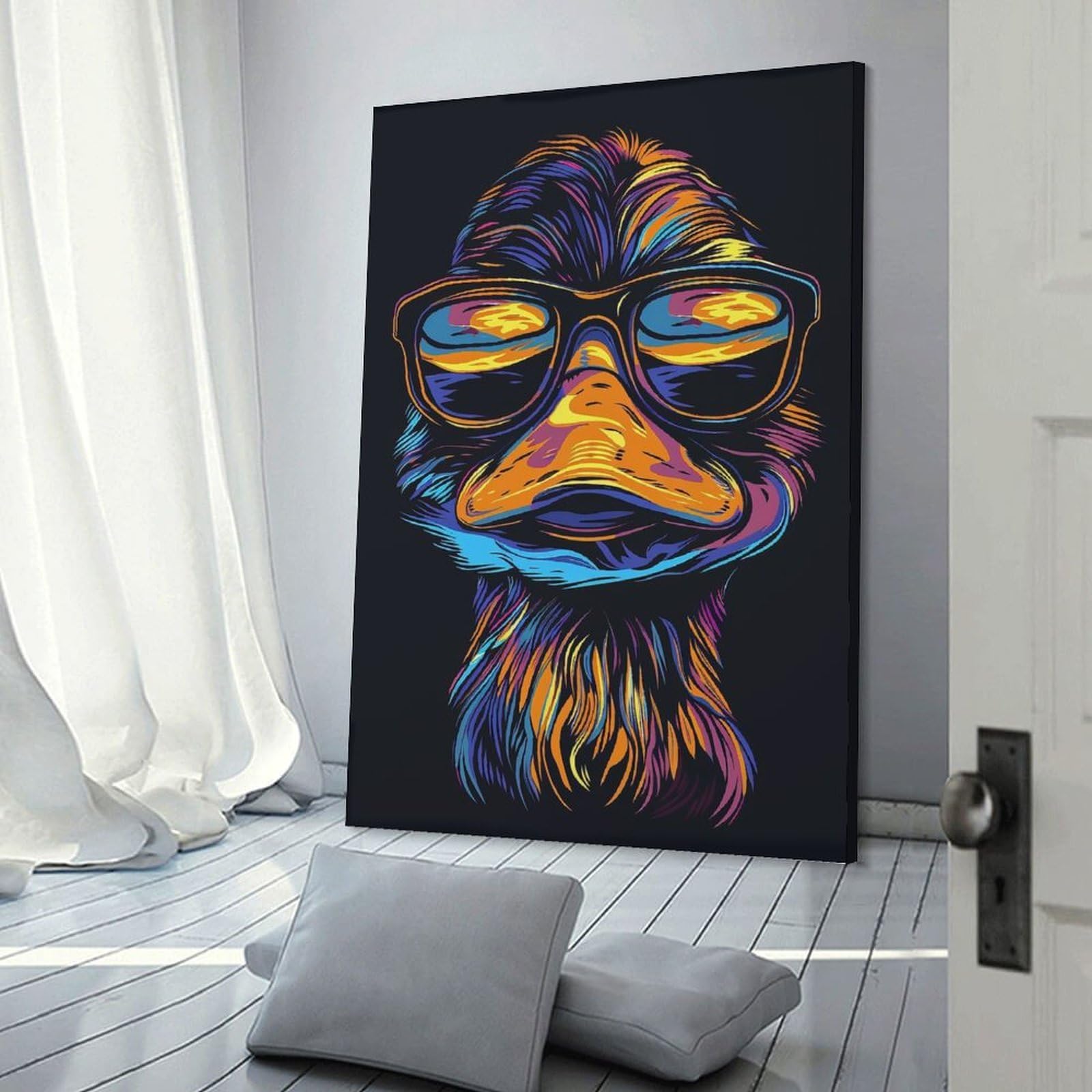 Junmoney Platypus Colorful Decorative Canvas Print, 08x12inch(20x30cm), for Gallery Wall Decor And Room Displays, Wall Decor Suited to Curated Displays
