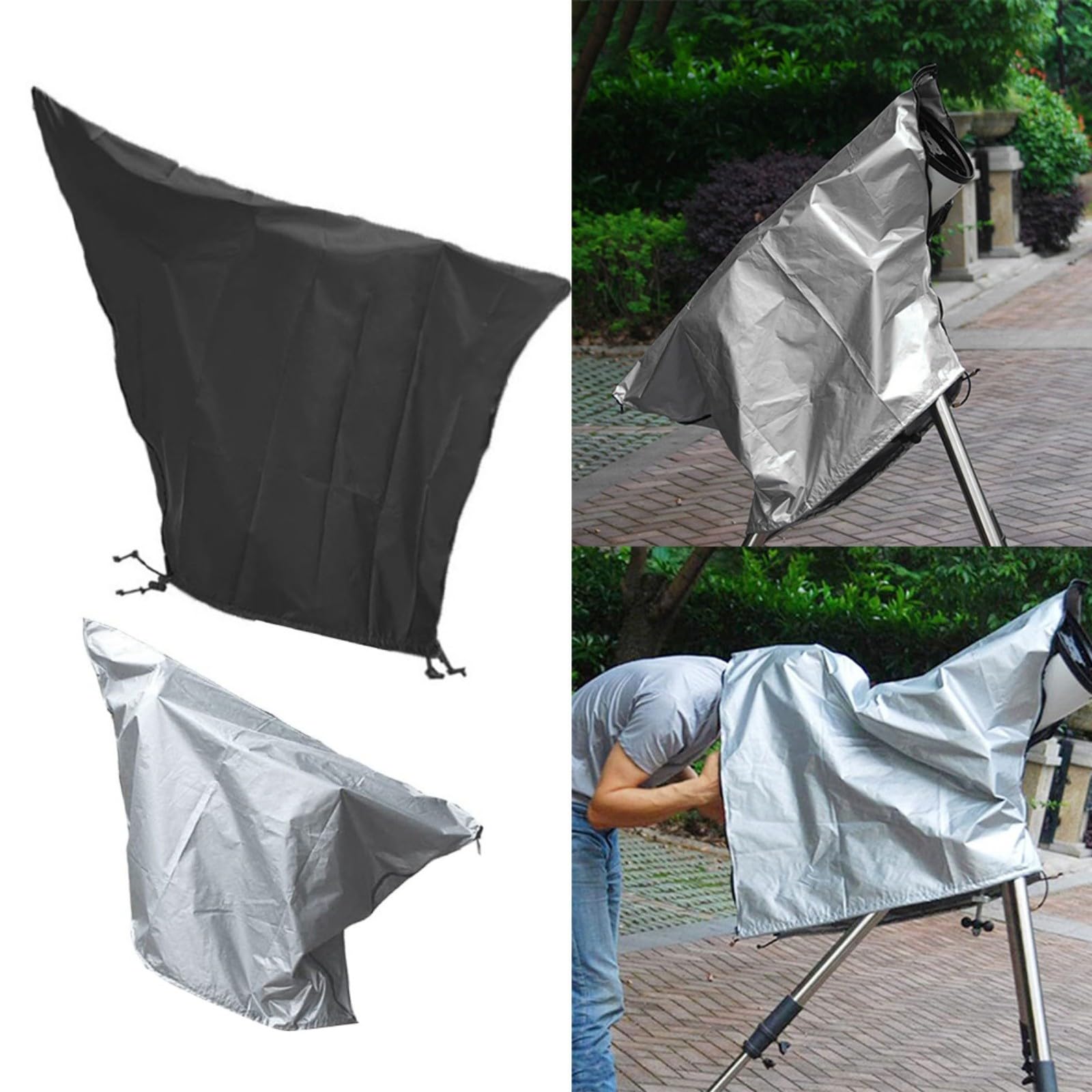 HpLive Teleskop-Abdeckung, Teleskop-Hülle, Sonnenschutz, Outdoo Astronomisches Teleskop, Staubschutz, Regenschutz, Sonnenschutz, Haube (BALCK 100 x 75 cm)