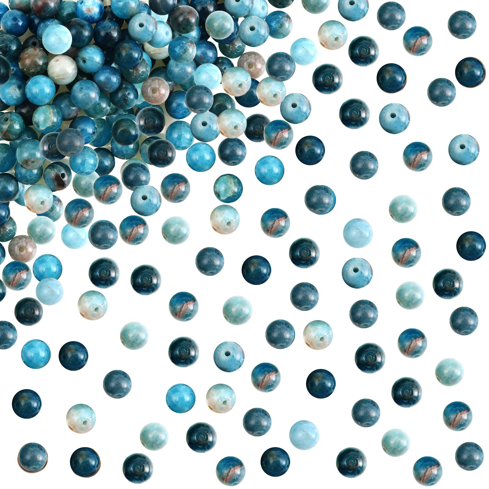 Perles de 6mm bleues TOAOB pour créer vos bracelets d'été faits main lors de vos ateliers DIY
