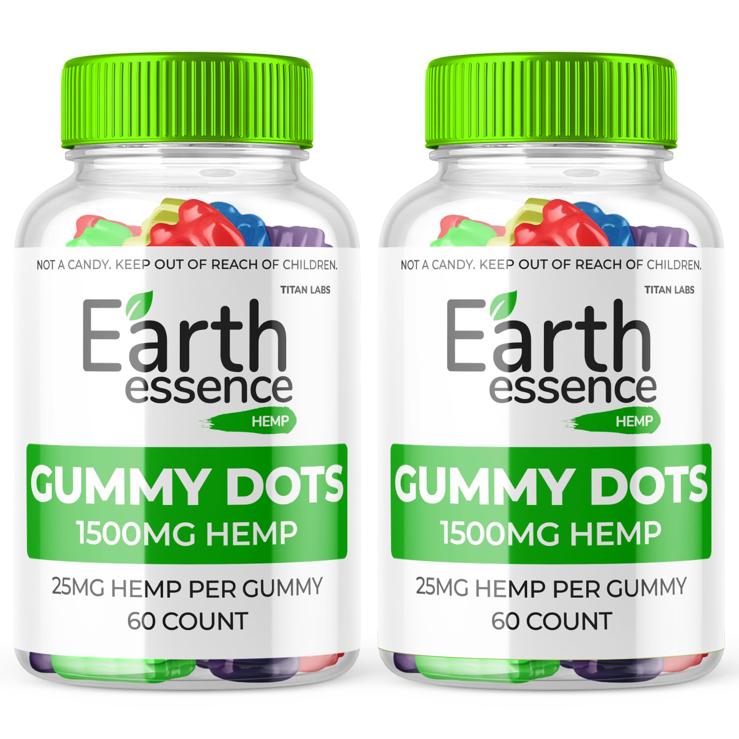 (2 Pack) Earth Essence Gummies, Earth Essence Gummy Dots, Earth Essence Hemp Gummies Supplement for Health and Wellness, Earth Essence Supplement Gummies All Natural Hemp Formula Vitamin (120 Gummies)