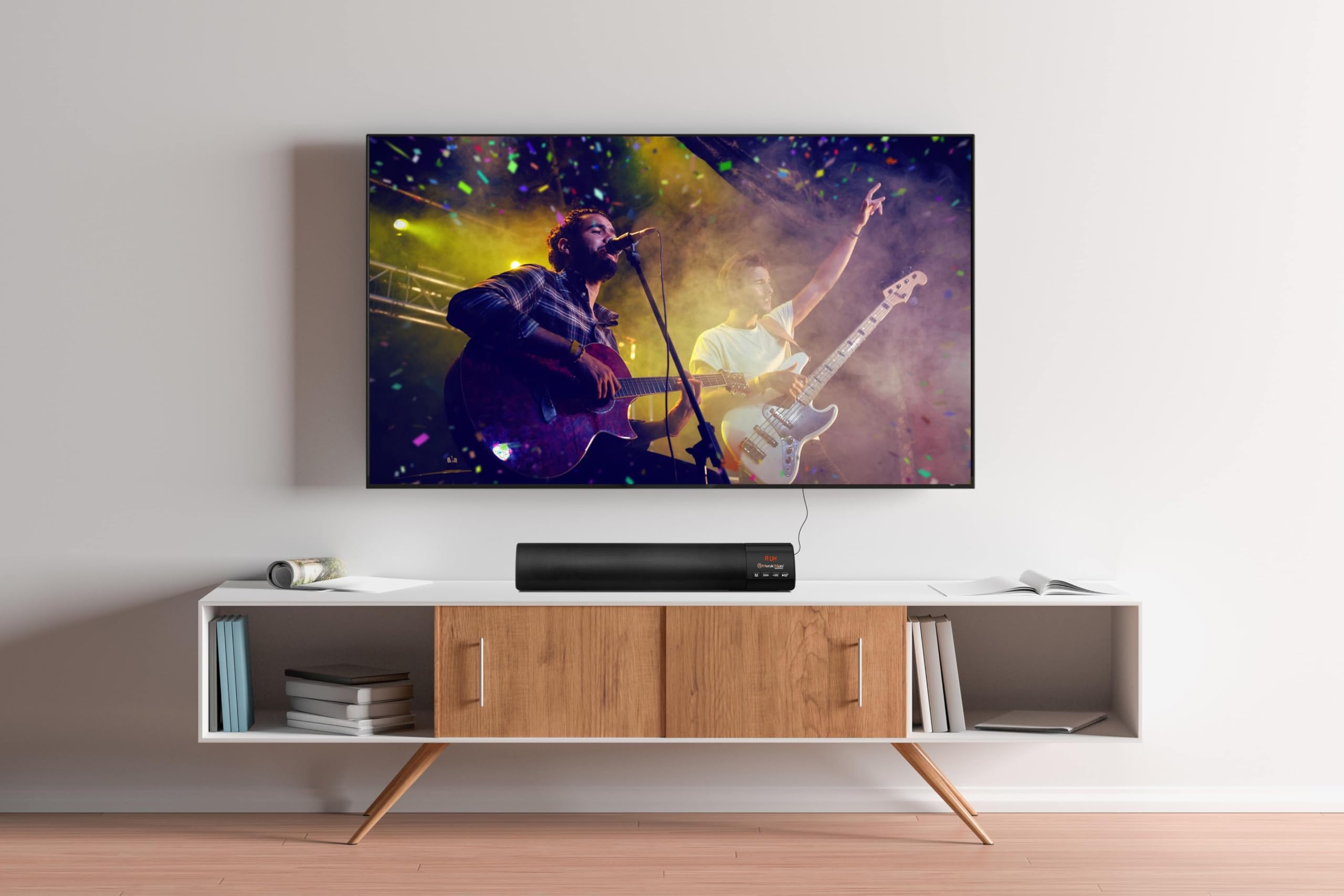 Musicman Mini soundbar z Bluetooth V5.1 radio FM, USB, AUX-IN z urządzeniami audio obsługującymi Bluetooth, smartfonami, tabletami BT-X54