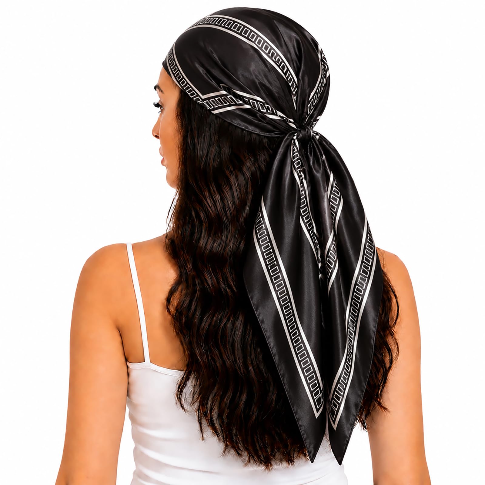 FAIRYGATE Seide Schal Damen Halstücher Seidentuch Schals Halstuch Seidenschal Scarf Bandana Taschentuch Handgelenk Kopftücher Einheitsgröße 78