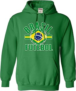 Go All Out Brasil Futebol Brazil Football Soccer Futbol Mens Women Sweatshirt Hoodie