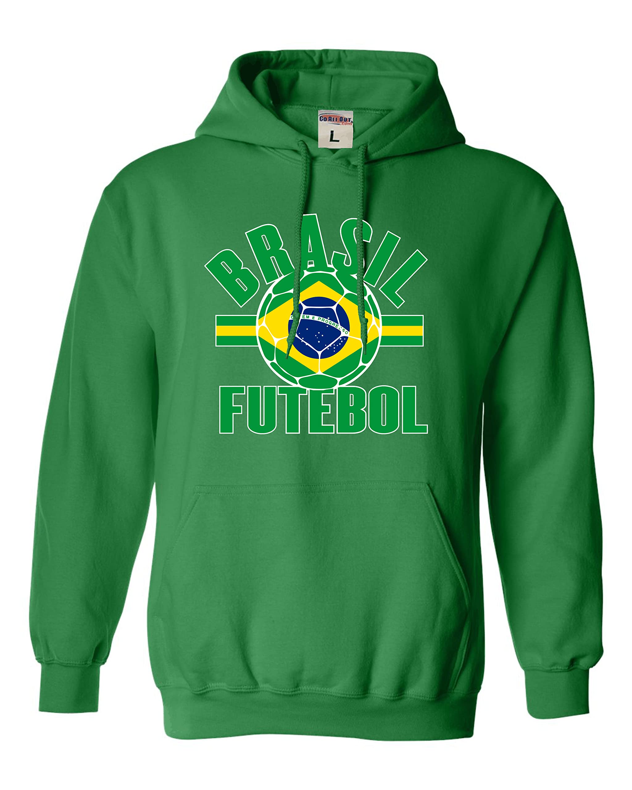 Go All OutBrasil Futebol Brazil Football Soccer Futbol Mens Women Sweatshirt Hoodie
