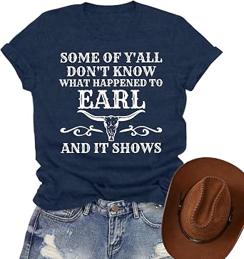 Western Shirts for Women Cowgirl Country T-Shirt Funny Country Music Gift Tee Tops