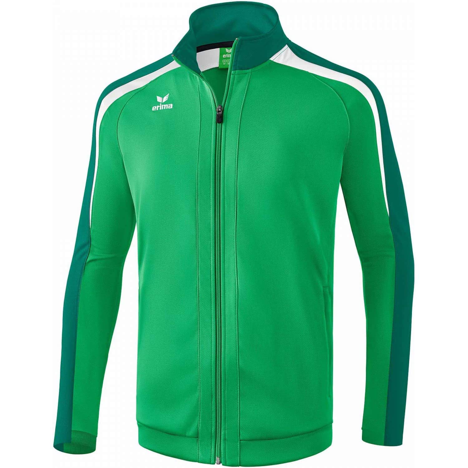 Erima Kids Liga Line 2.0 Training Jacket - Smaragd/Evergreen/White, Size 128