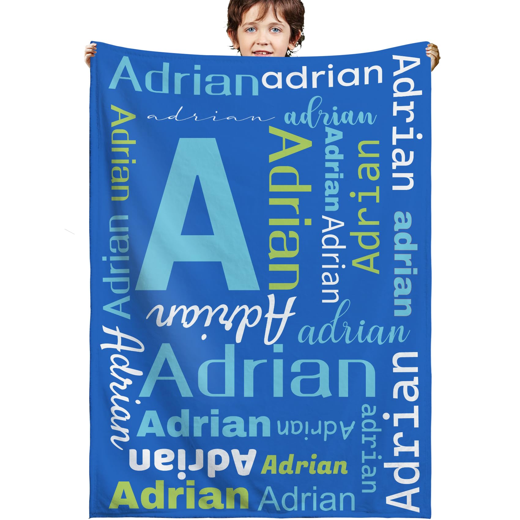 XNBTIM Personalised Baby Blanket,Customised Baby Blanket for Newborn,Custom Kids Blanket, Personalized Blankets for Kids adults,Name Blankets Personalized Kids,Birthday Christmas Valentines Day Gift