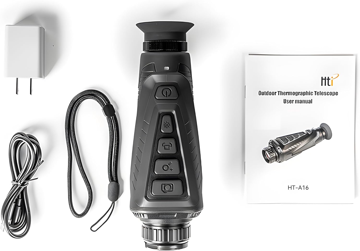 HT-A16 Thermal Vision Monocular for Night Hunting 384x288 IR Resolution,25Hz Refresh Rate, Heat Vision IR Thermal Vision Monocular for Wildlife Viewing 35mm Focal Lens Infrared Thermal Scopes