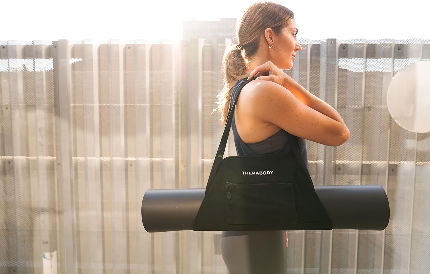 Theragun Fitness Mat Black One Size - No Slip Yoga Mat for Men and Women - Best Yoga Matt for Home