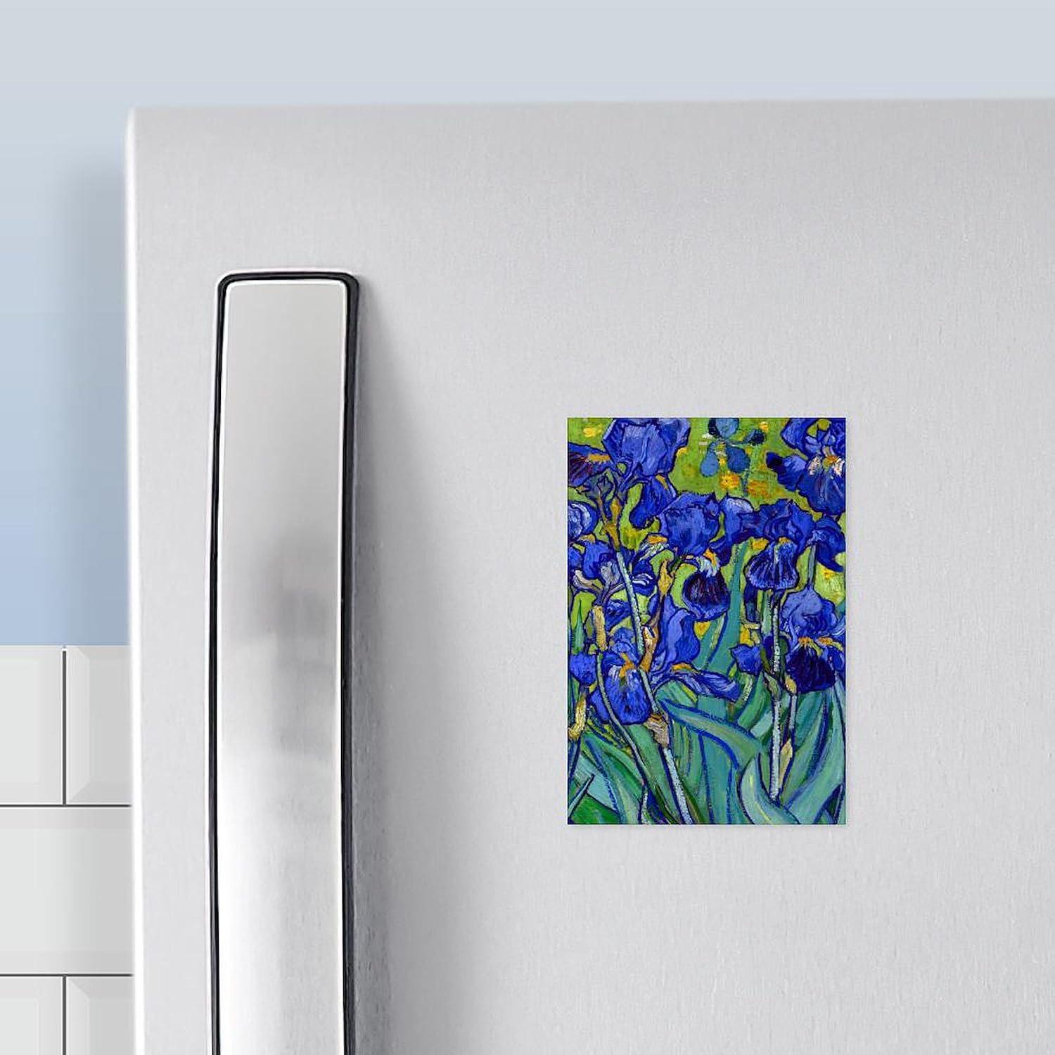 CafePress Van Gogh Irises 1889 Rectangle Magnet, 3"x2" Refrigerator Magnet
