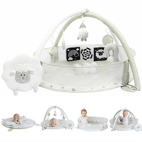 Miniatura 6 de Alfombra de juego 6 en 1 XL y gimnasio de juego, gimnasio para bebés, gimnasio de actividades para bebés, exploración sensorial y juguetes de