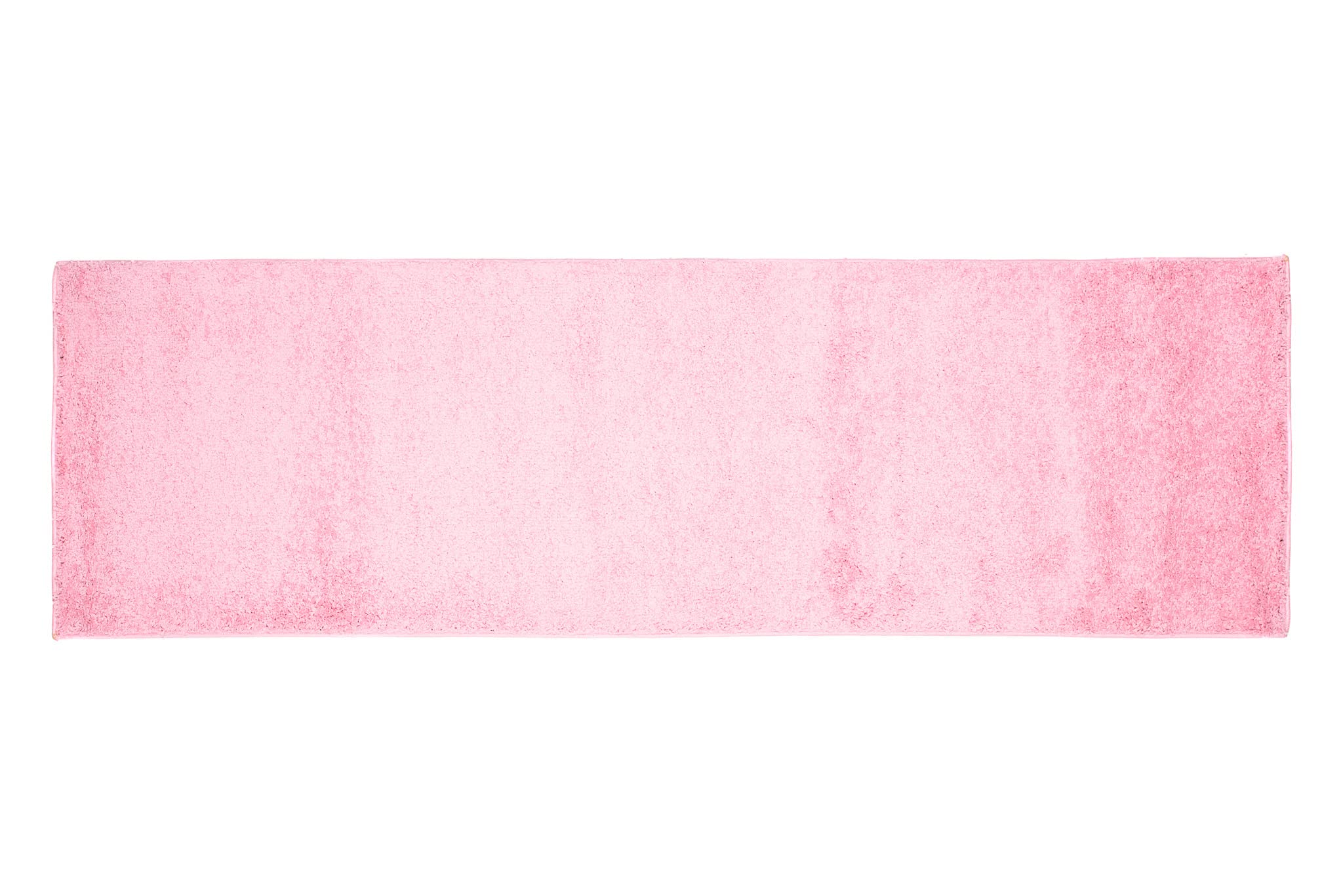 TAPISO Delhi Tapis de Passage Poils Longs Shaggy Moderne Rose Uni Tapis Couloir Long Salon Chambre Adulte Descente de Lit Moelleux Epais Oeko-TEX 80 x 300 cm