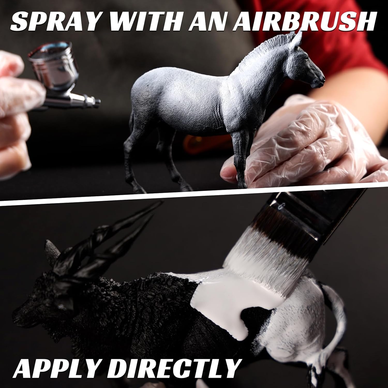 Airbrush Primer - White, 8.45 fl.oz 250ml Acrylic Primer for Airbrush Paint, Quick-Drying Matte Finish for Acrylic Paint with Excellent Adhesion to Plastic Models, Metal, Canvas