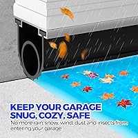 Vista 3 de Holikme sellos de puerta de garaje inferiores de goma, sello de puerta de garaje de goma flexible, rampas de umbral de puerta, kit de sellado