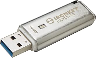 Kingston Ironkey Locker+ 50 32GB Encrypted USB Flash Drive | USB 3.2 Gen 1 | XTS-AES Protection | Multi-Password...
