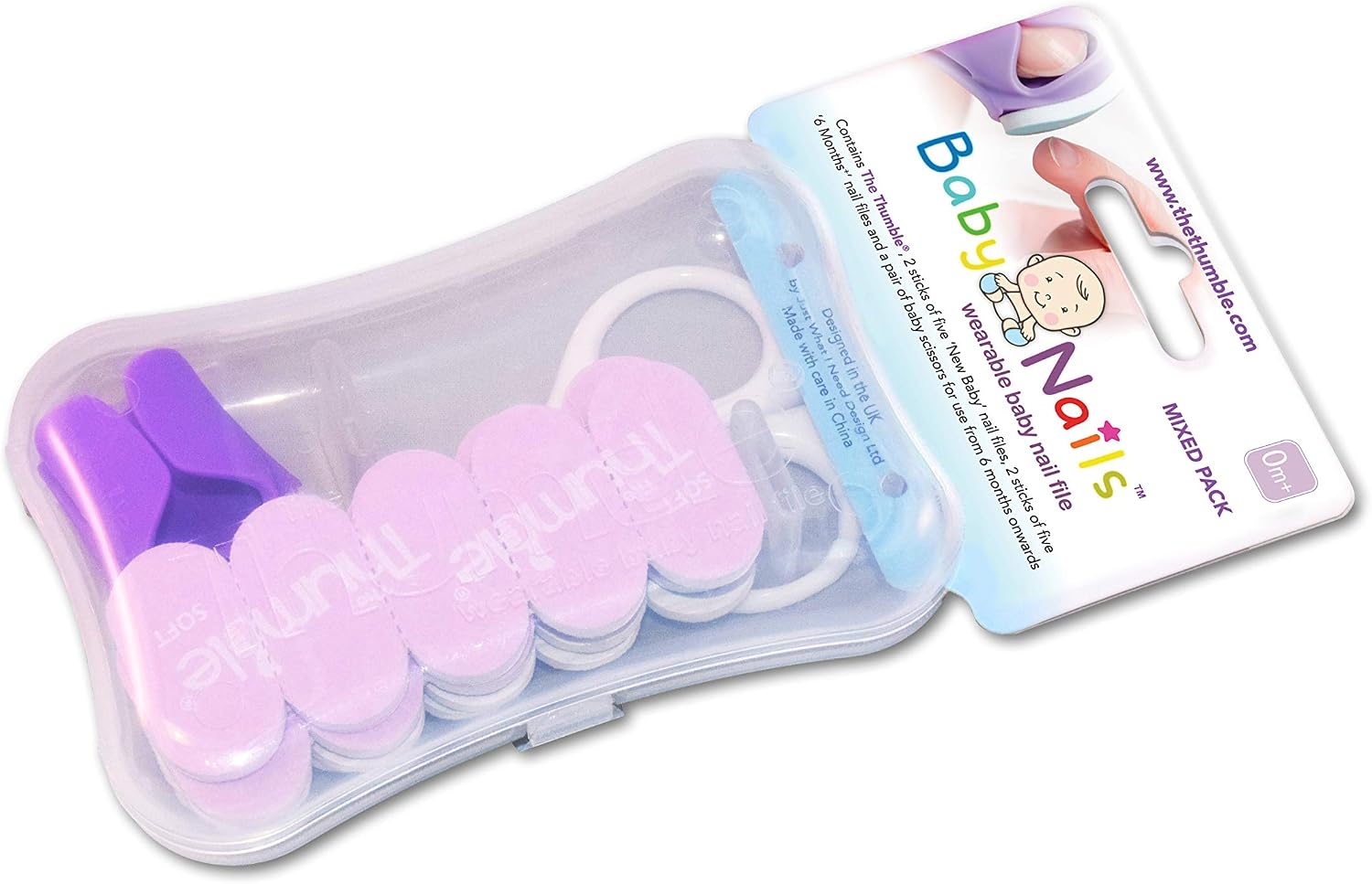Baby Nails™ - The Wearable Baby Nail File I Mixed Pack with Scissors, With Scissors - 0 Months +