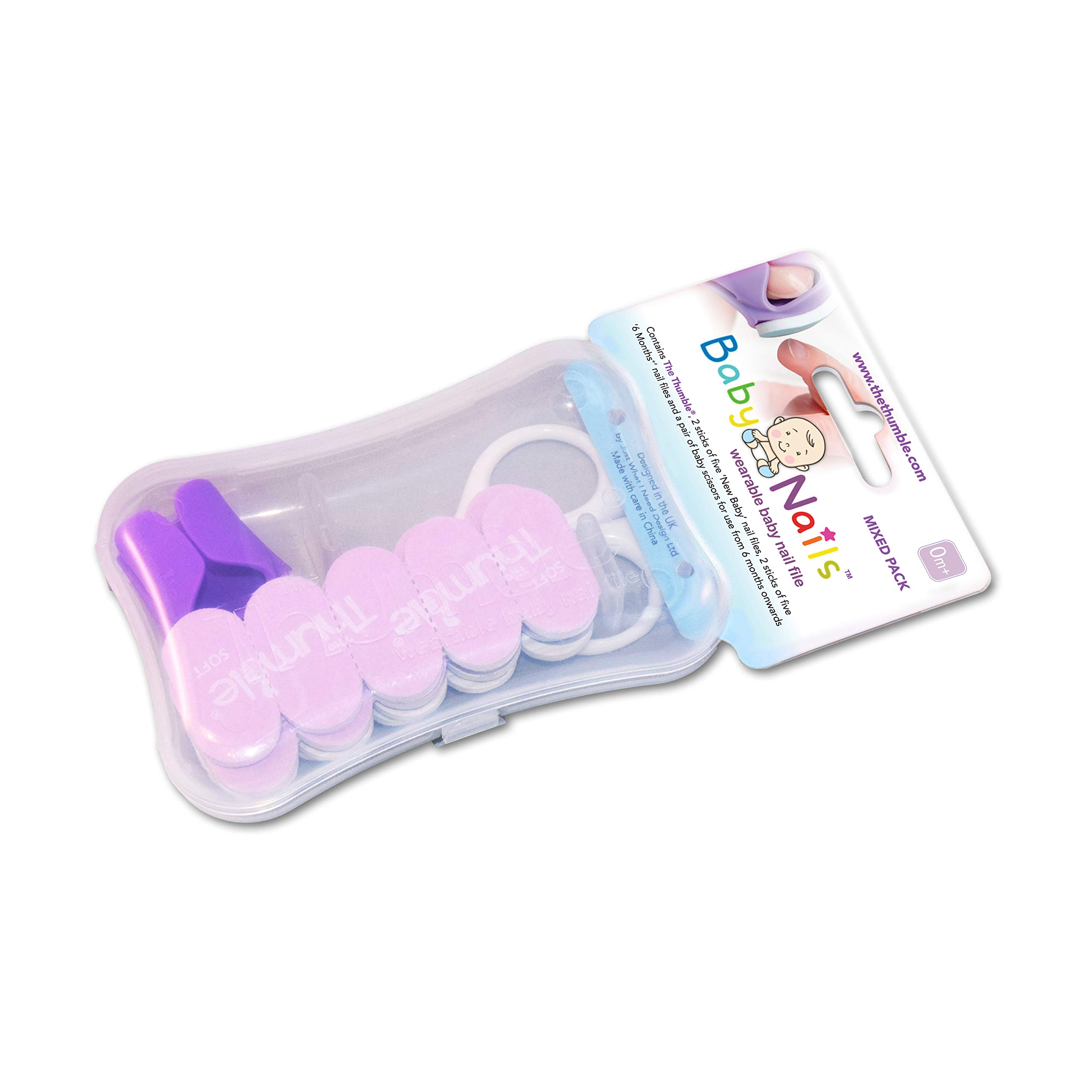 Thumble Baby Nails™ - The Wearable Baby Nail File I Mixed Pack with Scissors
