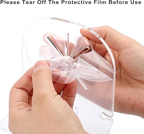 Miniatura 6 de JUXYES Paquete de 3 soportes de montaje en pared para cámara de seguridad, soporte acrílico para cámara de vigilancia, estante autoadhesivo de