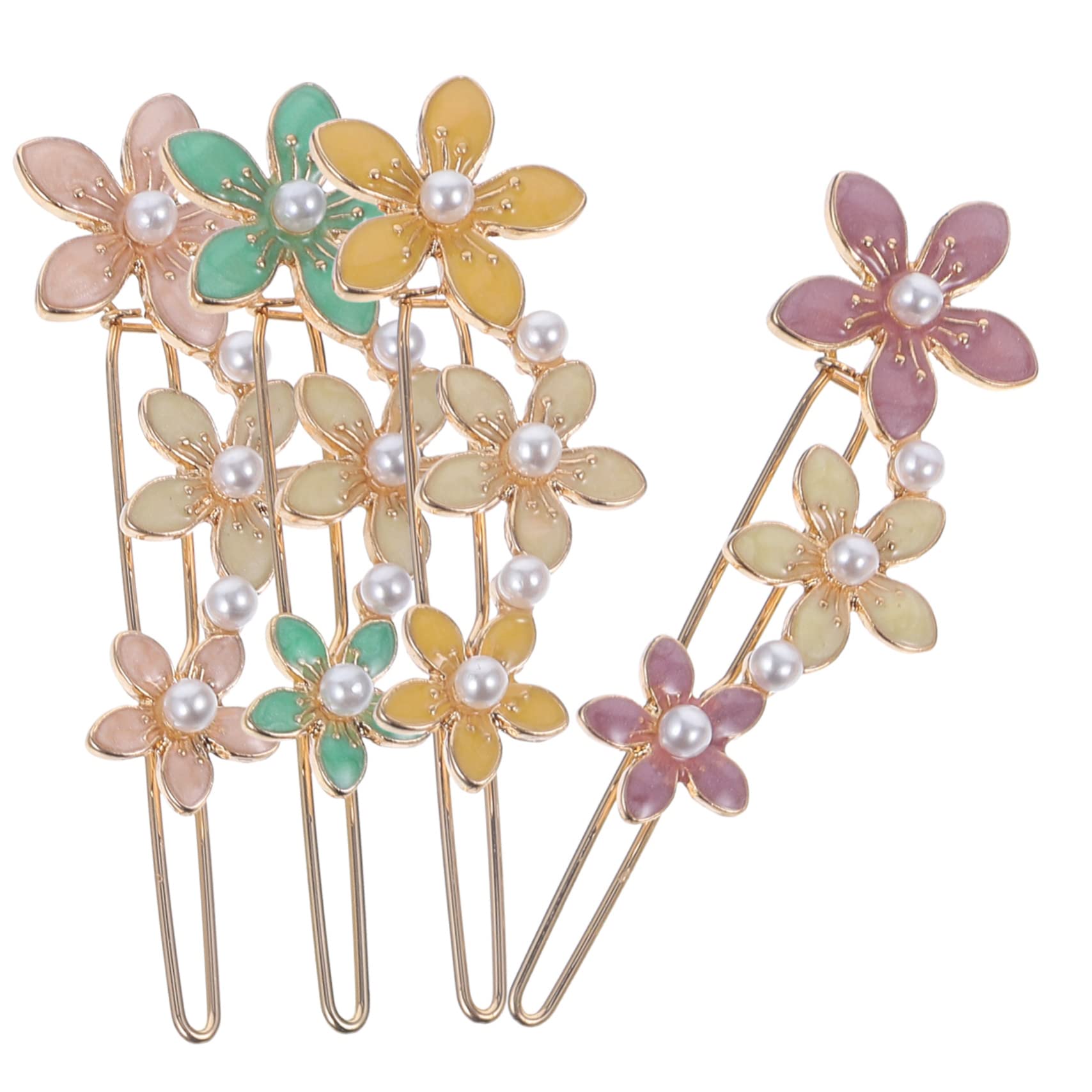 minkissy 20pezzi Fermagli Per Eleganti Metallo Con Fiori Perle Da Accessori Per Per Donne e Sposa Per Ogni Occasione e Stile Di Acconciatura
