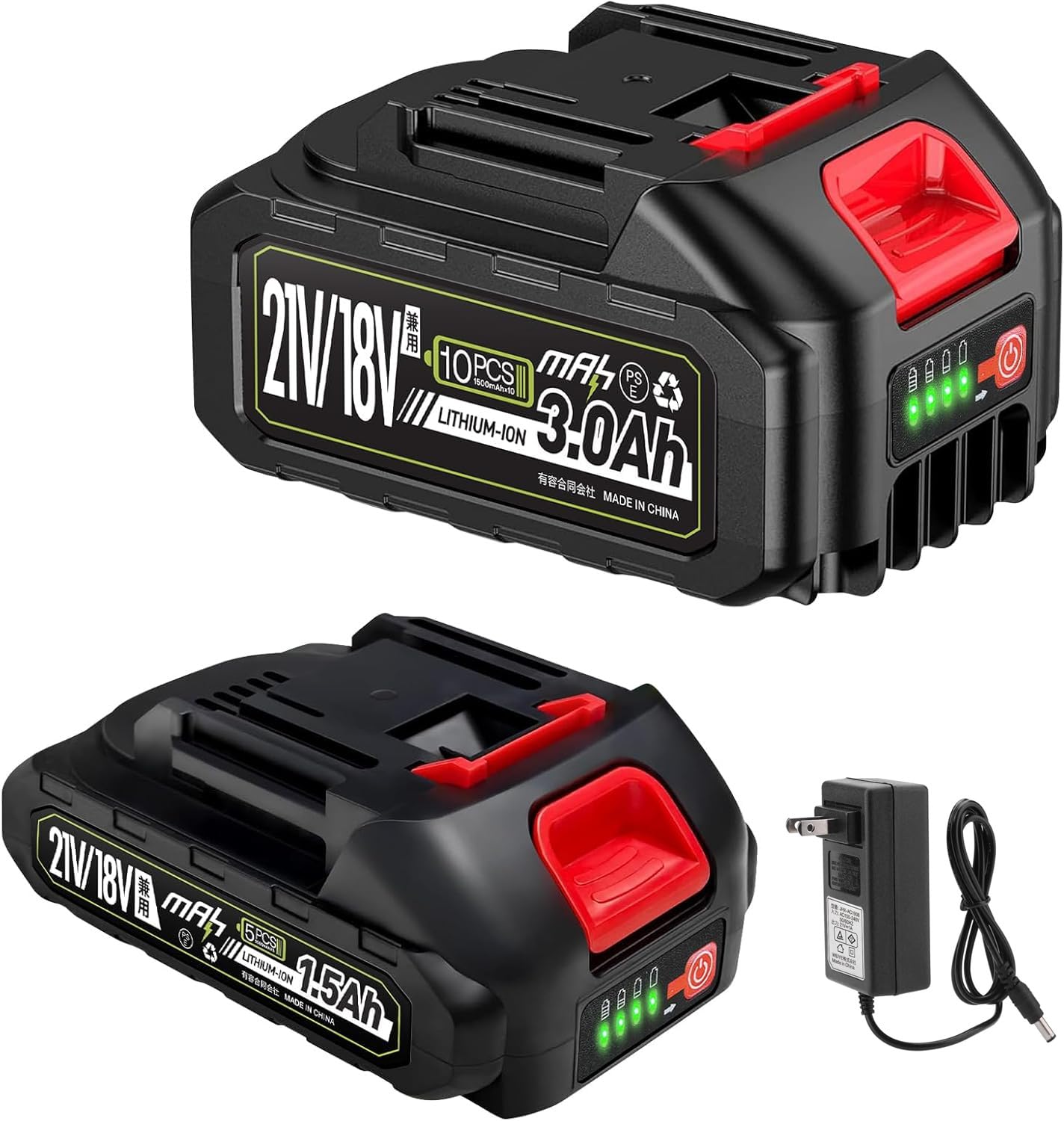 Amazon.co.jp: mAh 21V/18V マキタ 互換 バッテリー 2個セット 3.0Ah 