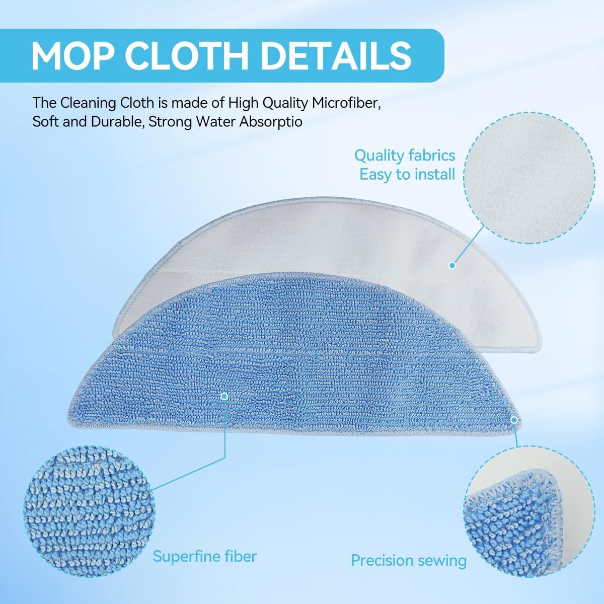 Replacement Mop Pad Compatible with Ecovacs Deebot Y1/Y1 Pro