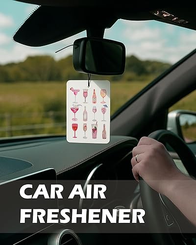 Miniatura 4 de Pink Western Cologne - Ambientador para automóvil, 4 unidades, diseño retro preppy retro para cóctel, vaquera, ambientador colgante para autos,