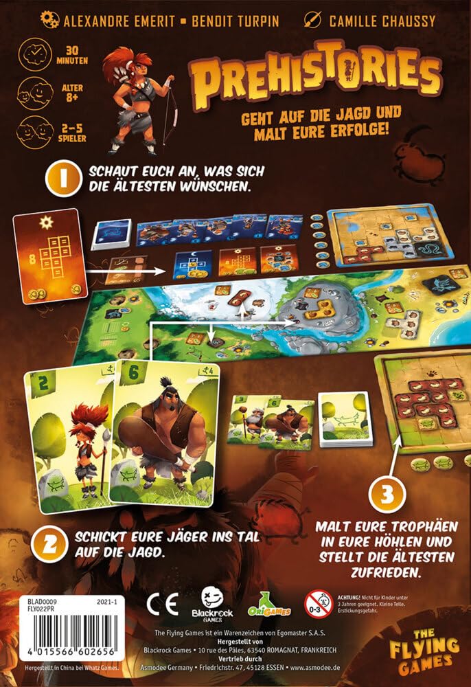 The Flying Games Prehistories Jeu de société Familial 2 à 5 Joueurs à partir de 8 Ans et Plus 30 Minutes Allemand