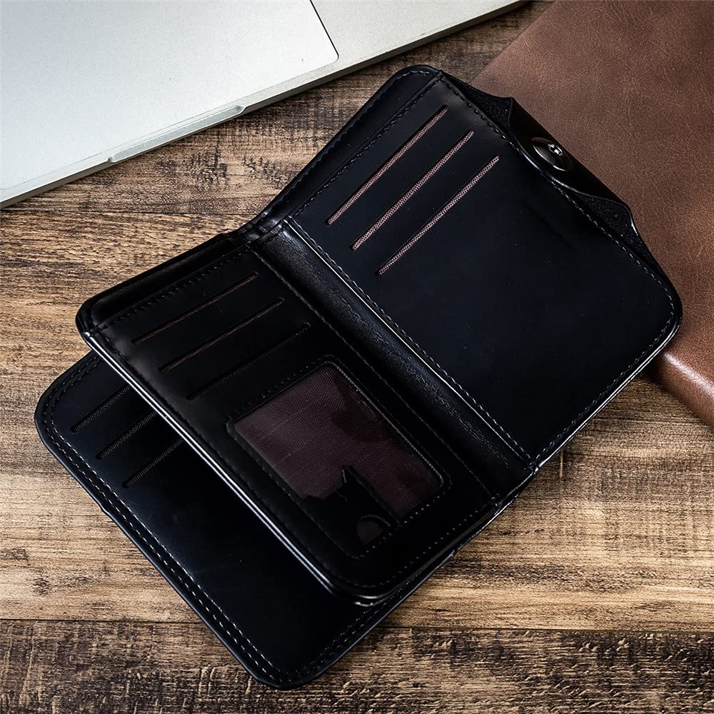6 sztuk/zestaw Zestaw upominkowy dla mężczyzn Fashion Business Gift Box 3-warstwowy zegarek Skórzany pasek Bransoletka Portfel Brelok Długopis na prezenty dla mężczyzn (kolor: brązowy) (czarny)