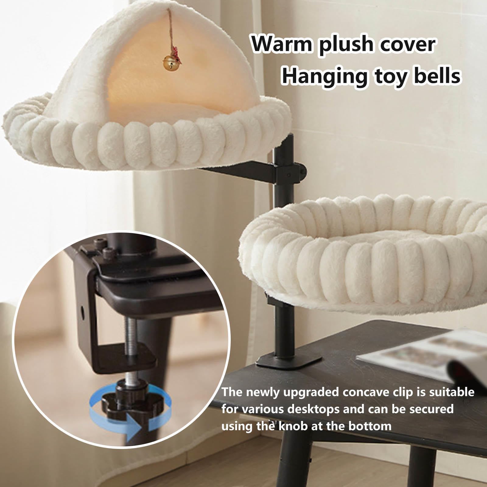 Cuccia Gatto Chiusa, Girevole a 360°, Altezza Regolabile Letto per Gatti con Robusd per Casa e Ufficio,Gray