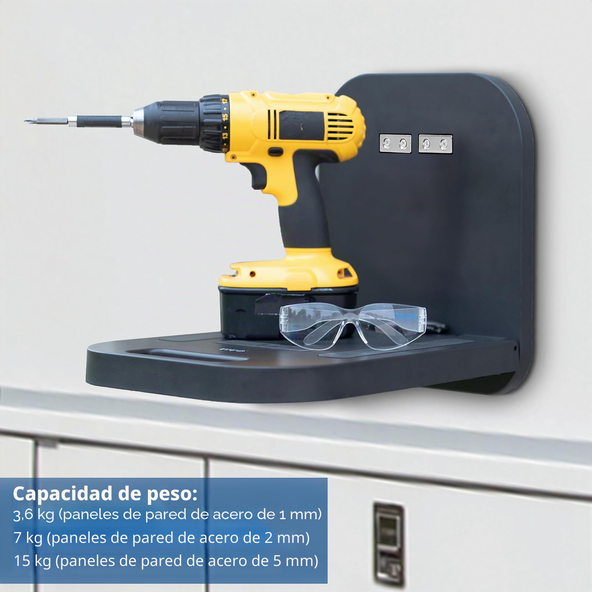 VIVO DESK-MAG01 - Estación de Trabajo magnética portátil para Laptop, Estante para portátil/Tableta, Plataforma de Utilidad con Capacidad de 33 Libras, Escritorio Compacto Manos Libres, se Fija a