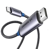 UGREEN 2M Cavo USB C DisplayPort Bidirezionale 8K 60Hz 4K 240Hz 32.4Gbps Adattatore