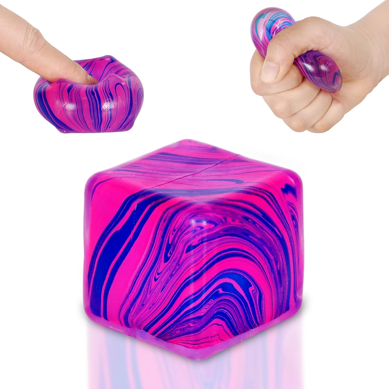 Nice Cube – Balle Anti-stress En Mousse, Souple Et Durable – Idéale Pour La Concentration, Le Bureau, L'école – Cadeau Pour Enfants Et Adultes