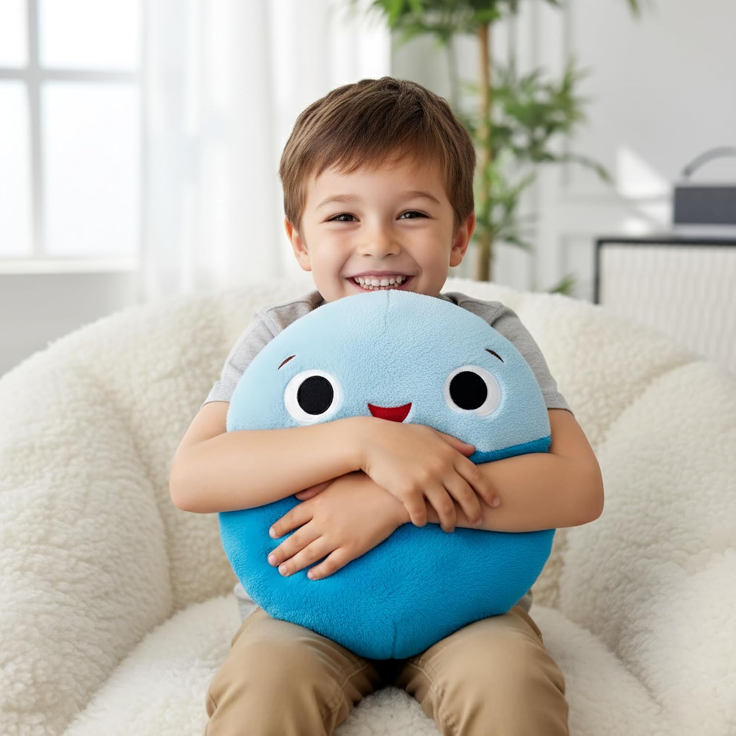 ABCmouse Shapeys Plush Shape Pillows Collection – 4 Huggable Learning Buddies for Kids Ages 3+, Rectangle, Circle, Square & Triangle, Geometry Shape Recognition, Reading & Lounging Support
