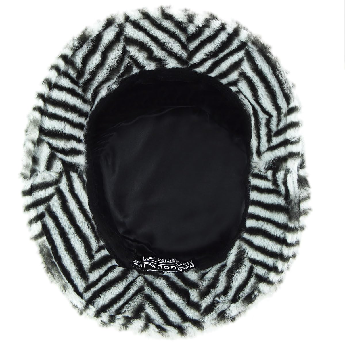 Kangol Chapeau en Tissu Faux Fur Check Bucket Femme/Homme - pour Femme avec Doublure Hiver Automne-Hiver