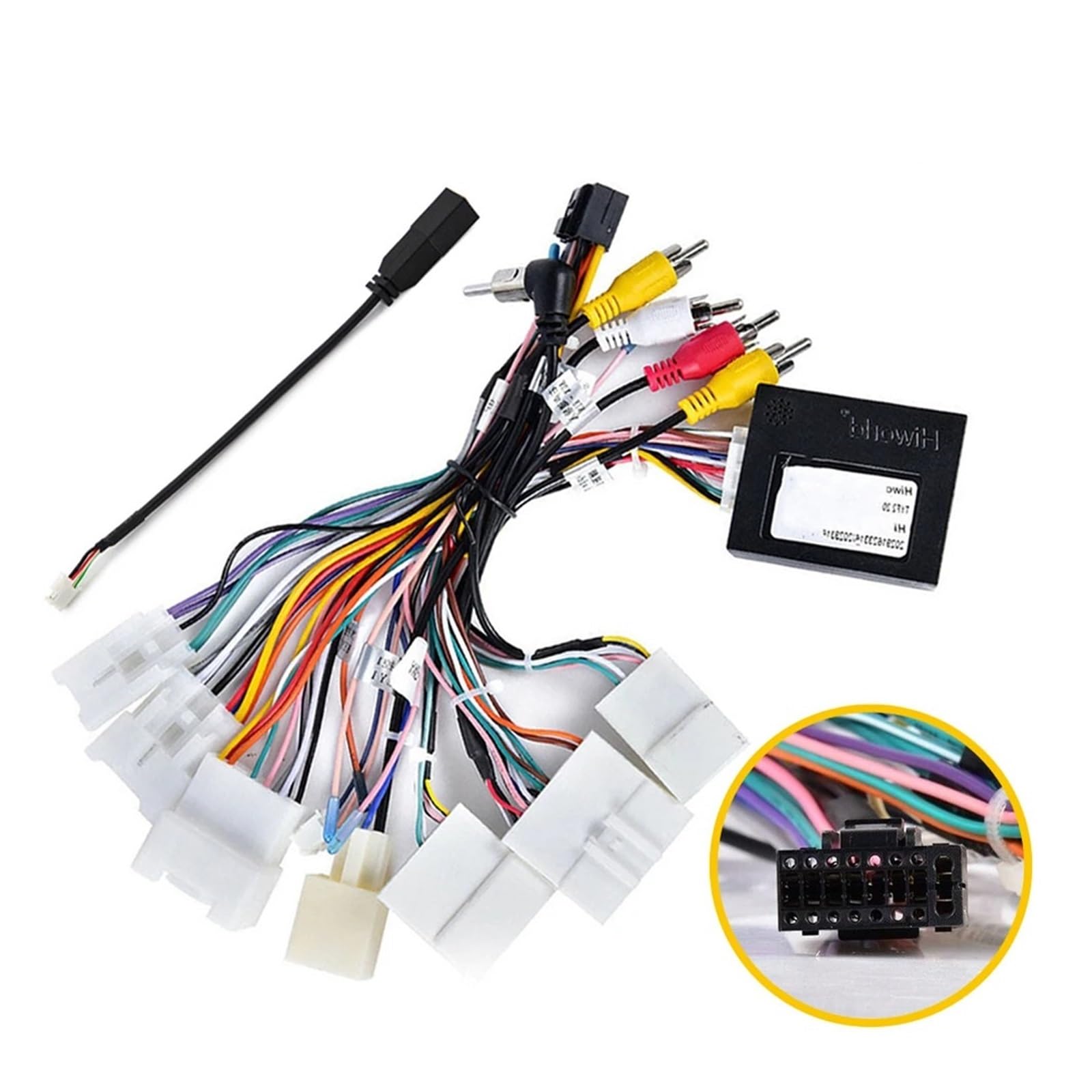 Adaptador de arnés de cableado para caja CANbus, cable de alimentación de audio estéreo para automóvil, cable de radio, adaptador de cable compatible con Toyota RAV4 2013-2015