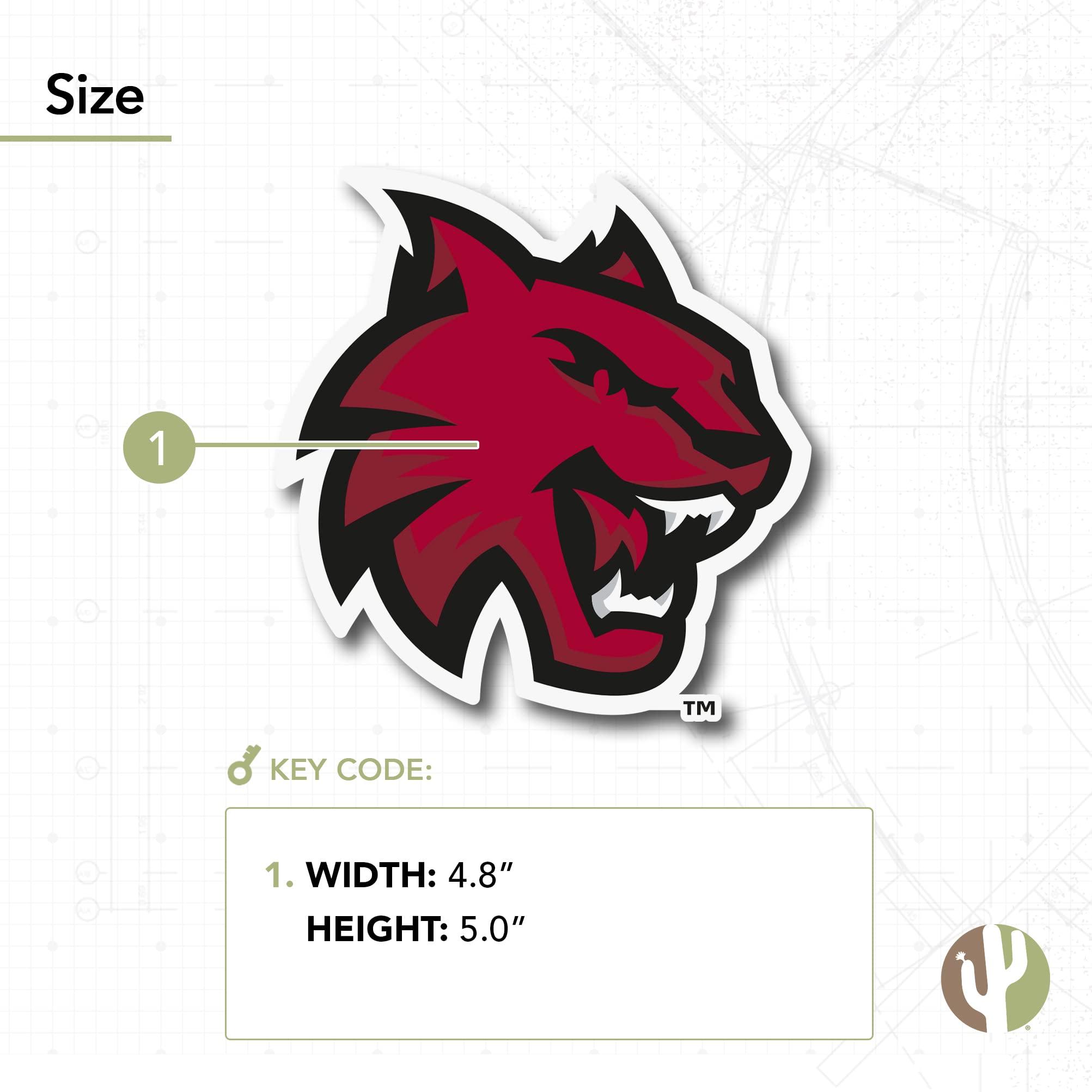 Central Washington University Wildcats Poster - 24x36 Inch Desert Cactus Design, Officially Licensed Wall Decor