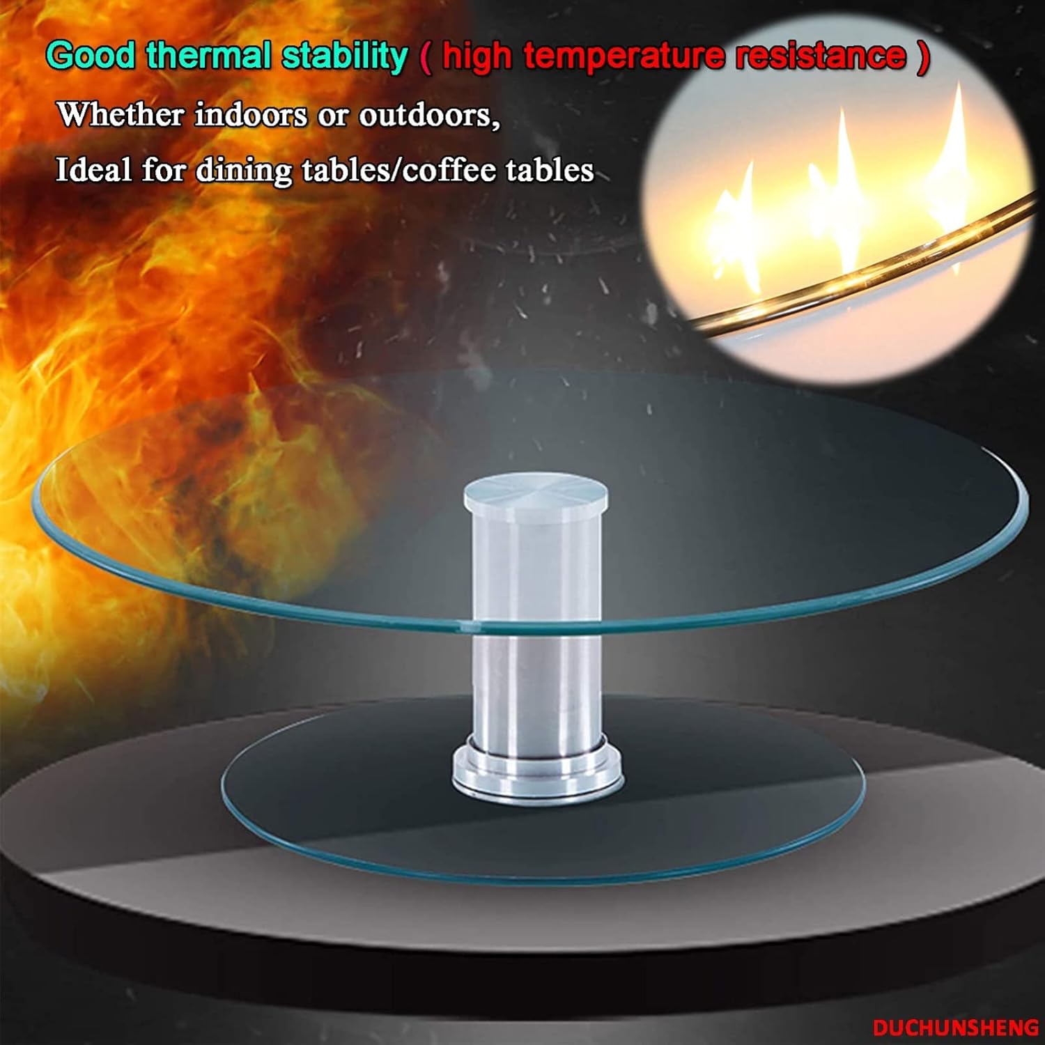 Round Tempered Glass Top - 9mm Thick Clear Plate Glass 18 24 28 30 32 Inch, Premium Circular Glass, Decorate and Protect The Desktop, Heat Resistant, Ideal for Dining Tables and Coffee Tables