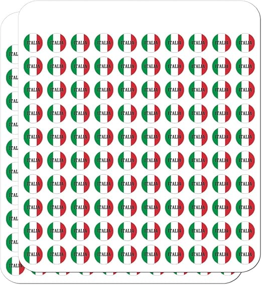 Italia Italy Italian Flag 1/2" (0.5") Planner Calendar Scrapbooking Crafting Clear Stickers