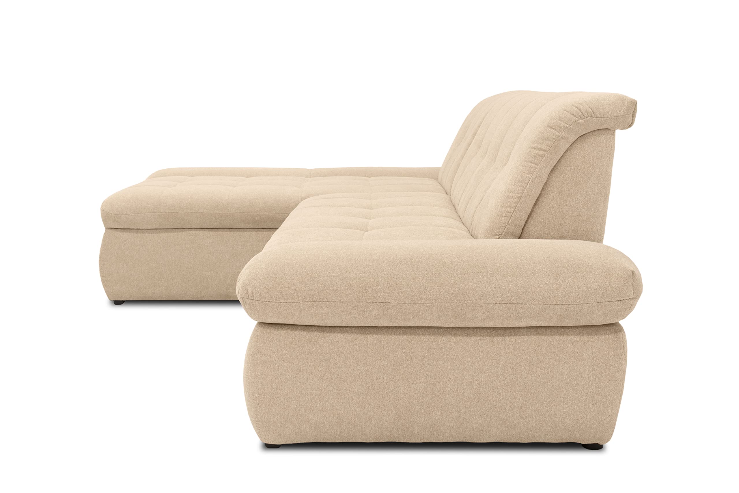 DOMO. collection Ecksofa Moric, Couch in L-Form, Eckcouch, Sofa in L-Form 300 x 172 x 80 cm (BxTxH), beige