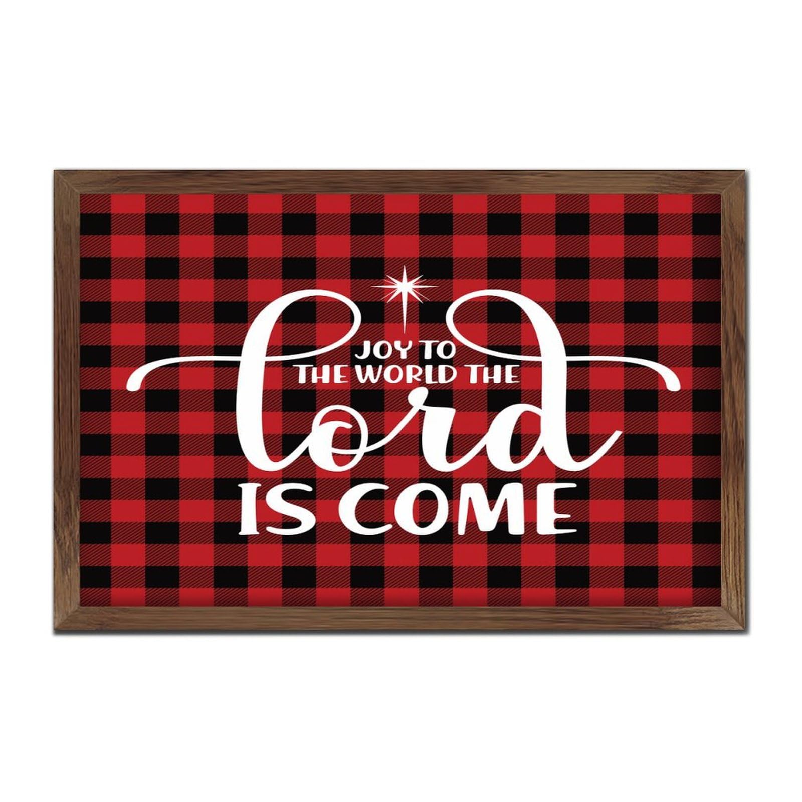 Cadre de noel joy to the world pour deco salle a manger