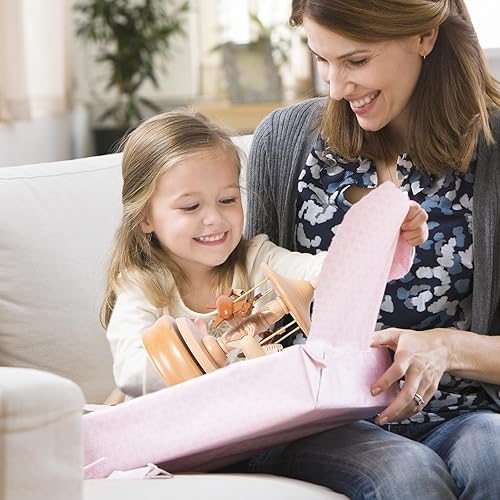 Miniatura 5 de Auvewilo Caja de música de haya maciza con diseño de Merry-Go-Round y decoración del hogar de los niños