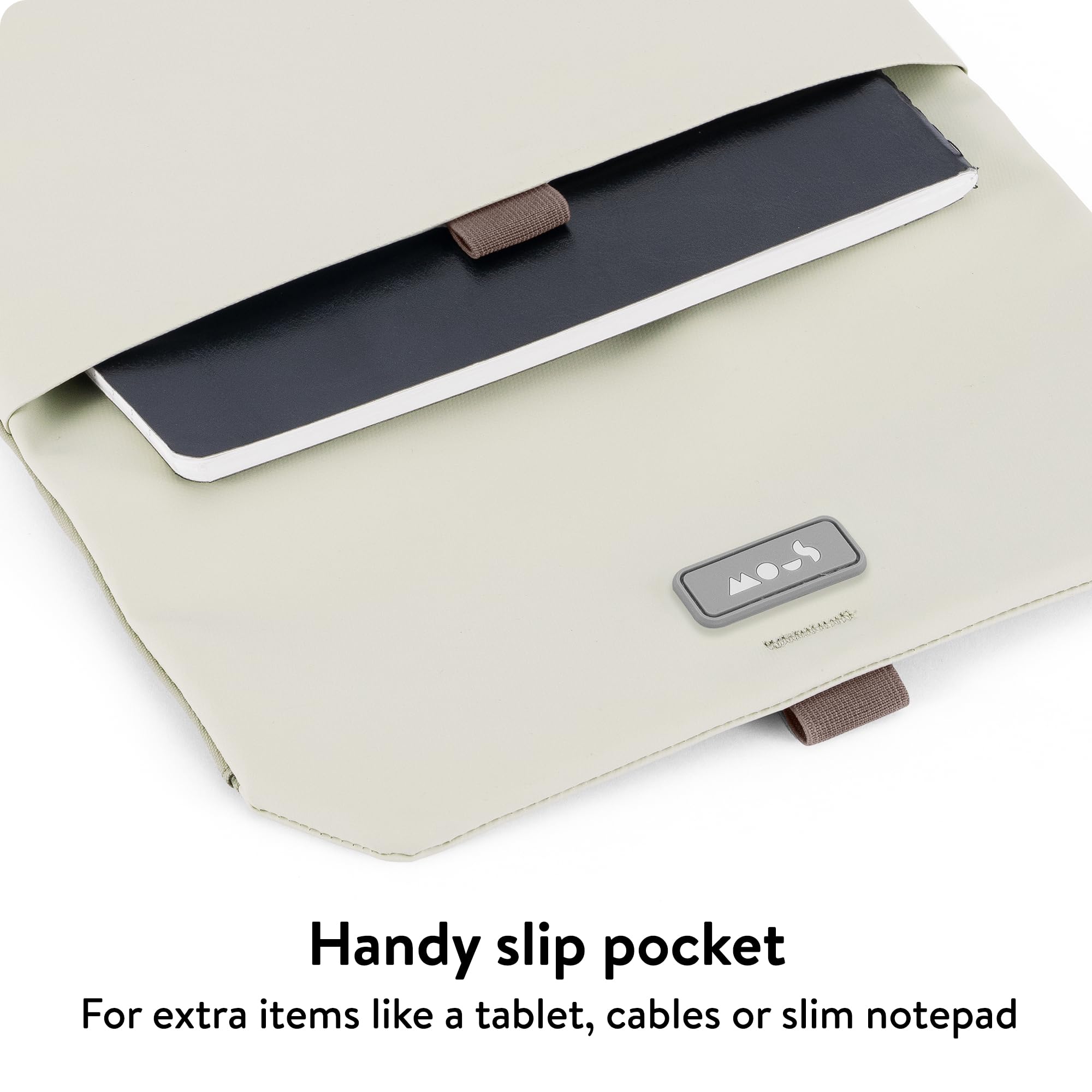 Mous – Laptoptasche 14 Zoll Hülle - Universelle Laptop-Hülle - Stein | Mous Laptoptasche 2,2 cm (8 Zoll), universelle Laptophülle, wasserabweisend, strapazierfähig, Mitternacht/Stein/Marine/Sage