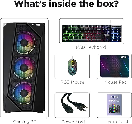 Miniatura 3 de Computadora de escritorio para juegos - Procesador Intel Core i7 de hasta 4.0 Ghz, AMD Radeon RX 580 8GB GDDR5 HDMI 32 GB RAM DDR4 1 TB SSD WiFi