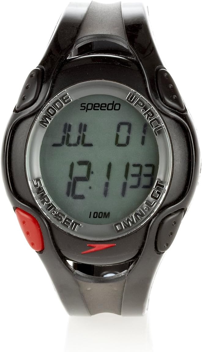 SPEEDO Aquacoach Watch, Black, One Size