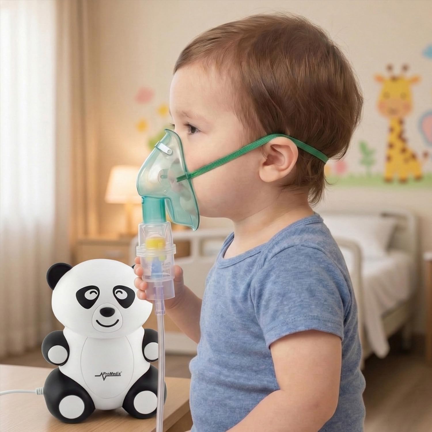 PR-812 - Nebulizador compresor de aire, Panda sonriente para niños